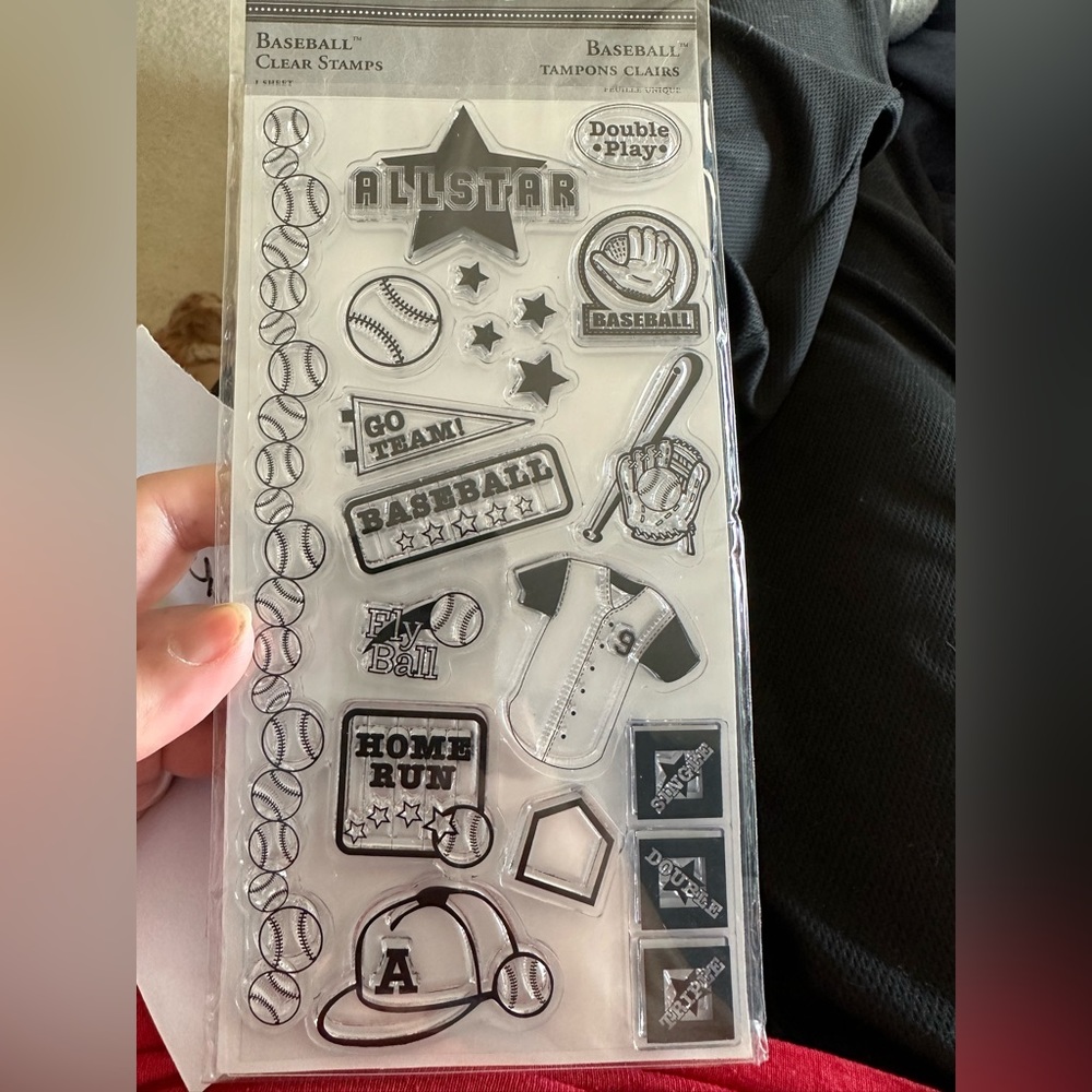 TPC Studio Baseball Cling Stamps.  Brand New